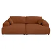 Image de Canape droit LISA DESIGN 3 places en polyester rouge 237 x 237 x 79 cm