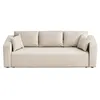 Image de Canape droit BEST MOBILIER 3 places en polyester beige 226 x 226 x 85 cm