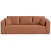 Image de Topaze - canapé 3 places - convertible avec coffre - en tissu - Terracotta