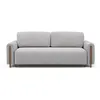 Image de Canape droit BEST MOBILIER 3 places en polyester gris 97 x 244 x 97 cm