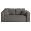 Image de Canape droit BEST MOBILIER 2 places en polyester gris 172 x 172 x 85 cm