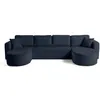 Image de Canape angle fixe BEST MOBILIER 7 places en polyester bleu 162 x 313 x 86 cm