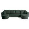 Image de Canape angle fixe BEST MOBILIER 7 places en polyester vert 162 x 313 x 86 cm