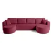 Image de Canape angle fixe BEST MOBILIER 7 places en polyester violet 162 x 313 x 86 cm