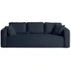 Image de Canape droit BEST MOBILIER 3 places en polyester bleu 225 x 225 x 86 cm