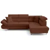 Image de Canape angle fixe BEST MOBILIER 5 places en polyester rouge 252 x 252 x 89 cm