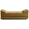Image de Brescia - banquette 3 places convertible en tissu velours relief - Jaune