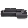Image de Canape angle fixe LISA DESIGN 5 places en velours gris 202 x 272 x 90 cm