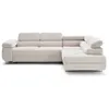 Image de Canape angle fixe LISA DESIGN 5 places en velours beige 202 x 272 x 90 cm