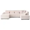 Image de Canape angle fixe LISA DESIGN 7 places en polyester beige 300 x 300 x 76 cm