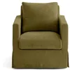 Image de Serena - housse en velours texturé pour fauteuil - Vert Olive
