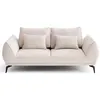 Image de Canape droit LISA DESIGN 2 places en tissu beige 208 x 208 x 86 cm