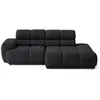 Image de Canape angle fixe LISA DESIGN 3 places en tissu noir 239 x 239 x 86 cm