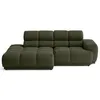 Image de Canape angle fixe LISA DESIGN 3 places en tissu vert 239 x 239 x 86 cm