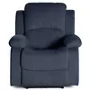 Image de Armand - fauteuil relax électrique en velours côtelé - Bleu marine