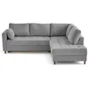 Image de Canape angle fixe LISA DESIGN 5 places en velours gris 230 x 230 x 85 cm