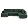 Image de Canape angle fixe LISA DESIGN 7 places en velours vert 297 x 297 x 85 cm