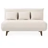 Image de Lumi - Banquette convertible clic-clac 2 places en velours côtelé - Beige