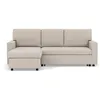 Image de Meiya - canapé d'angle réversible 4 places convertible avec coffre en tissu - Beige