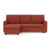 Image de Meiya - canapé d'angle réversible 4 places convertible avec coffre en tissu - Terracotta