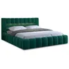 Image de Lit coffre best mobilier 202 x 232 x 90 cm en velours sommier a lattes pour 2 personnes de couleur vert
