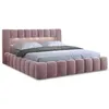 Image de Cleo - lit coffre avec led - 160x200 cm - sommier inclus - en velours - Rose