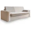 Image de Wilson - canapé droit 3 places convertible avec coffre en tissu et tissu texturé - Beige
