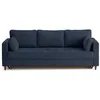 Image de Canape droit LISA DESIGN 3 places en velours bleu 222 x 222 x 85 cm