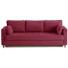 Image de Canape droit LISA DESIGN 3 places en velours violet 222 x 222 x 85 cm
