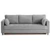 Image de Canape droit LISA DESIGN 3 places en velours gris 222 x 222 x 85 cm