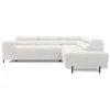 Image de Canape angle fixe BEST MOBILIER 5 places en tissu blanc 276 x 276 x 93 cm