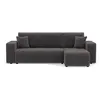 Image de Nicole - canapé d'angle réversible 4 places convertible avec coffre en tissu - Gris