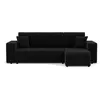 Image de Nicole - canapé d'angle réversible 4 places convertible avec coffre en tissu - Gris Anthracite