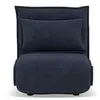 Image de Candice - Banquette 1 place convertible clic-clac en velours côtelé - Bleu nuit