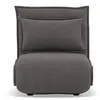Image de Candice - Banquette 1 place convertible clic-clac en velours côtelé - Gris foncé