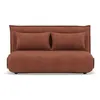 Image de Candice - Banquette 2 places convertible clic-clac en velours côtelé - Terracotta