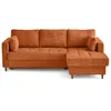Image de Canape angle fixe LISA DESIGN 4 places en velours rouge 148 x 222 x 85 cm