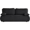 Image de Harper - canapé 3 places convertible avec coffre en tissu texturé - Noir