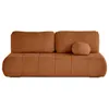 Image de Canape droit BEST MOBILIER 3 places en tissu rouge 194 x 194 x 80 cm