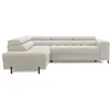 Image de Canape angle fixe BEST MOBILIER 5 places en tissu beige 276 x 276 x 93 cm