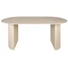 Image de Maeva - table à manger - bois effet travertin - 6 personnes - Beige