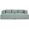 Image de Canape droit LISA DESIGN 3 places en polyester bleu 239 x 239 x 67 cm