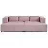 Image de Canape droit LISA DESIGN 3 places en polyester rose 239 x 239 x 67 cm