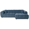 Image de Canape angle fixe LISA DESIGN 4 places en tissu bleu 262 x 262 x 70 cm