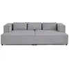 Image de Canape droit LISA DESIGN 3 places en velours gris 239 x 239 x 67 cm