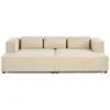 Image de Canape droit LISA DESIGN 3 places en velours beige 239 x 239 x 67 cm