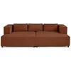 Image de Canape droit LISA DESIGN 3 places en velours rouge 146 x 239 x 67 cm