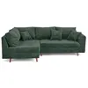 Image de Canape angle fixe LISA DESIGN 4 places en velours vert 231 x 231 x 81 cm