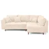 Image de Canape angle fixe LISA DESIGN 4 places en velours beige 161 x 231 x 81 cm
