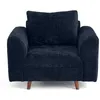 Image de Rune - fauteuil en velours texturé - Bleu